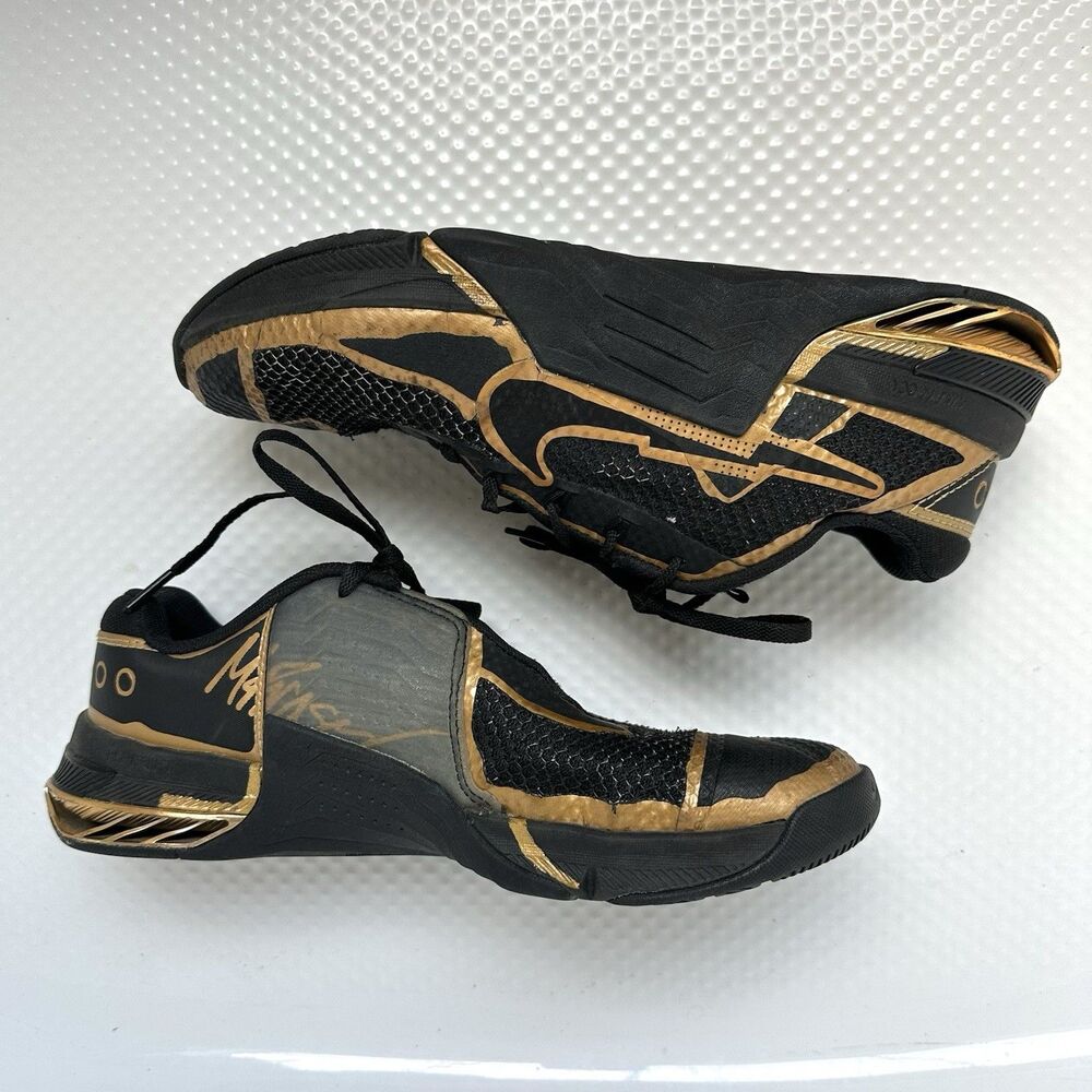 Nike Metcon Shoe Men’s 9, 7 Mat Fraser Shoes PE CrossFit Black/Gold DA8103-007